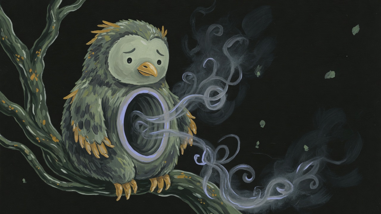 Jon Bailey upcoming album Grief Eater - personified grief eater folk art by Jon Bailey